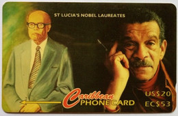 Saint Lucia Cable And Wireless 147CSLB US$20/ EC$53  " St. Lucia's Nobel Laureat " - St. Lucia