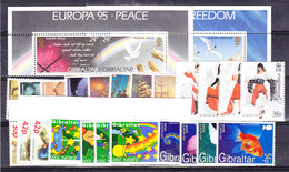 Europa Cept 1995/2001 Gibraltar  7 Years ** Mnh (35995) - 2001