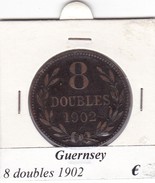GUERNESEY  8 DOUBLES  ANNO 1902  COME DA FOTO - Guernsey