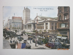 Postcard Fifth Avenue And 42nd Street New York Animated Cars People Shops By Success Postal Card Co My Ref B11293 - Panoramische Zichten, Meerdere Zichten