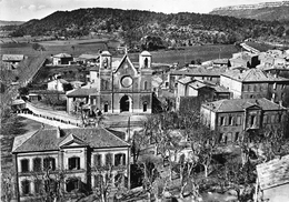 13-ROUSSET- L'EGLISE ET LA PLACE , VUE DU CIEL - Rousset