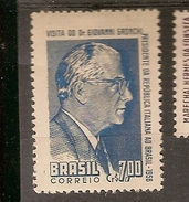 Brazil * & Visit Of Giovanni, Gronchi, President Of Italy To Brazil 1958 (661) - Unused Stamps