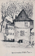 Romainmotier, Vieille Tour Par Illustrateur E. Golay ? (11823) - Romainmôtier-Envy
