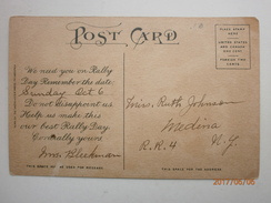 Postcard Genealogy Rally Day Invite Mrs Bleekman Phildelphia ? To Miss Ruth Johnson Medina New York My Ref B11297 - Genealogía