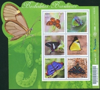 BRAZIL 2016  -  BUTTERFLY  -  SPECIAL FORMAT  MINI SHEET OF 6 - Ungebraucht