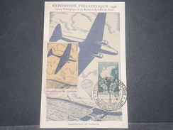FRANCE - Carte Et Oblitération De L 'Exposition Philatélique De Maisons Alfort En 1946 + Vignette - L 8415 - Esposizioni Filateliche