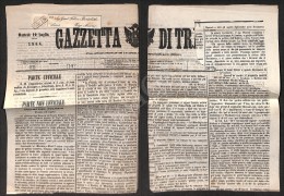 Lavis In Cartella - 1,05 Kreuzer (11 - Giornali) Corto A Sinistra Su Intero Giornale Del 12.7.64 - Autres & Non Classés