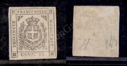 1859 - 15 Cent Bruno (13) Nuovo Con Gomma - Filetto Sotto Il Valore Praticamente Mancante - Molto Bello - Diena... - Other & Unclassified