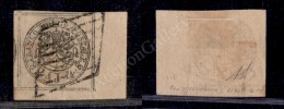 1852 - 4 Bai Bruno Rosaceo (5a - Inchiostro Grigio) Angolo Di Foglio Con Otto Filetti - Molto Bello - Diena - Altri & Non Classificati