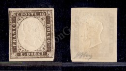 1858 - 10 Cent Terra D’ombra (14) Nuovo Con Gomma - Molto Bello - Oliva (1.750) - Andere & Zonder Classificatie