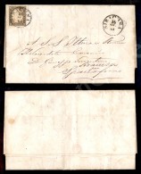 10 Cent Grigio Olivastro (14C) Su Lettera Da Siracusa (punti 5) Per Spaccaforno Del 13.6.1861 (475) - Autres & Non Classés
