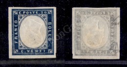 1857 - 20 Cent Indaco (15Ab) Con Effigie Capovolta Nuovo Con Gomma - Molto Bello - Cert. Diena + Cert. AG (700+) - Sonstige & Ohne Zuordnung