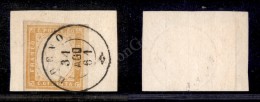 1860 - 80 Cent Giallo Arancio Chiaro (17B) Su Frammento Da Breno 31.8.61 (900) - Other & Unclassified