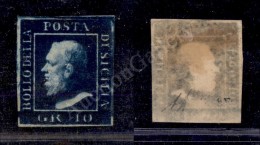 1859 - 10 Grana Indaco (12b) Nuovo Con Gomma - Molto Bello - Diena (1.650) - Sonstige & Ohne Zuordnung