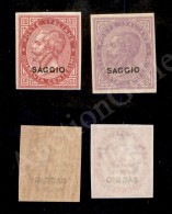 1863 - Saggi - 40 Cent (L20) + 60 Cent (L21) Non Dentellati - Nuovi Con Gomma Integra - Molto Belli - Other & Unclassified