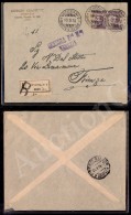 1917 - Prestito Nazionale - Coppia Del 50 Cent Con Soprastampe A Cavallo - Raccomandata Da Venezia A Firenze Del... - Autres & Non Classés