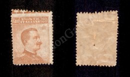 1917 - 20 Cent Michetti (109 Varietà) Con Dentellatura Superiore Obliqua - Nuovo Con Gomma Integra - Other & Unclassified