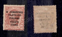 1922 - 10 Cent Congresso (123) Nuovo Con Gomma Integra - Diena (1.500) - Autres & Non Classés