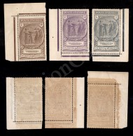 1923 - Camicie Nere (147/149) - Serie Completa - 3 Valori Angolo Di Foglio Con Linee Di Colore - Gomma Integra... - Autres & Non Classés