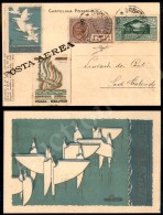 1930 (17 Dicembre) - Crociera Transatlantica Italia Brasile - Cartolina Da Orbetello A Sesto Calende (284 + Aerea... - Altri & Non Classificati