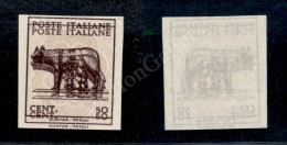 1944 - 50 Cent (515Ao) Con Doppia Stampa Non Dentellato (150) - Other & Unclassified