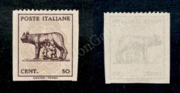 1944 - 50 Cent (515Au) Dentellato Solo In Alto (320) - Altri & Non Classificati