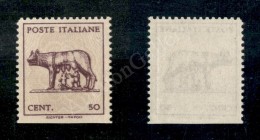 1944 - 50 Cent (515Av) Non Dentellato In Basso (120) - Sonstige & Ohne Zuordnung