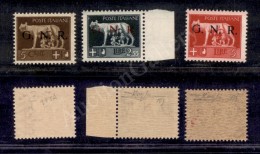 1943 - GNR Brescia - Spaziati (470/A + 483/A + 485/A) - Serie Completa - 3 Valori Nuovi Con Gomma Integra - Molto... - Other & Unclassified