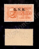 1944 - GNR Verona - 2,50 Lire (20 - Espressi) Nuovo On Gomma Integra - Soprastampa Spostata In Alto + R Con Punto... - Autres & Non Classés