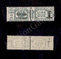 1944 - 2 Lire (43a - Pacchi Postali) Con Soprastampa Corta - Nuovo Con Gomma Integra (3.000) - Other & Unclassified