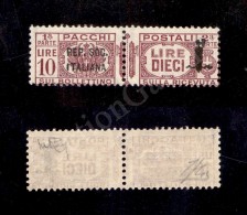 1944 - 10 Lire (46a - Pacchi Postali) Con Soprastampa Corta - Nuovo Con Gomma Integra (1.500) - Altri & Non Classificati