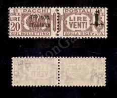 1944 - 20 Lire (47a - Pacchi Postali) Con Soprastampa Corta - Nuovo Con Gomma Integra - Raybaudi (4.000) - Andere & Zonder Classificatie