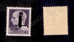 1944 - Saggi - 1 Lira (P12A) Con Fascio In Nero - Nuovo Con Gomma Integra - Cert. Colla (6.000) - Autres & Non Classés