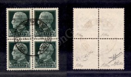 1943 - Quartina Del 25 Cent (9/9g) Con L Diversa Nel Pezzo Superiore Sinistro - Forze Subacque Italiane In... - Altri & Non Classificati