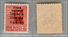 Imperia - 1945 - Non Emesso - 20 Cent (22) Nuovo Con Gomma Integra - Cert. AG (1.500) - Andere & Zonder Classificatie