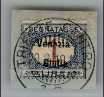 1918 - 1 Lira (7 - Segnatasse) Su Frammento (1.100+) - Andere & Zonder Classificatie