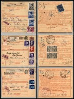 1941/1943 - Tre Bollettini Vaglia Con Diverse Affrancature Complementari (due Di Regno) - Other & Unclassified