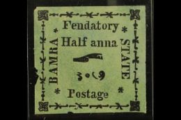 BAMRA Circa 1890 ½a Black On Bluish Grey Cut-out From Postal Stationery Envelope With "Fendatory" Error.... - Andere & Zonder Classificatie