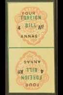 REVENUE 1860 4a Red & Green "Tete-beche" FOREIGN BILL, Barefoot 19a Fine Mint For More Images, Please Visit... - Altri & Non Classificati