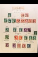 1861-1898 ATTRACTIVE USED COLLECTION With A Few Shades On Leaves, Inc 1861-62 1d & 6d (x2), 1863-71 1d (x3,... - Grenada (...-1974)