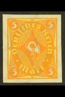 1922 5m Orange & Yellow IMPERF (Michel 205 W U, SG 207a), Very Fine Mint, Fresh. For More Images, Please Visit... - Altri & Non Classificati