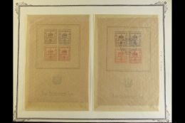 FINSTERWALDE 1946 Reconstruction Miniature Sheet (small Coat Of Arms), Michel Block 1, Both Never Hinged Mint And... - Andere & Zonder Classificatie