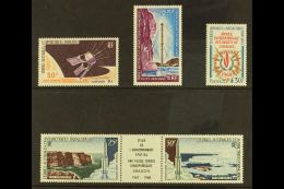 TAAF 1966-1968 SUPERB NEVER HINGED MINT GROUP, Comprising 1966 50f Satellite & 25f Communications And 1968 30f... - Altri & Non Classificati