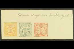 THE ENGLISH COLONY OF SENEGAL? Three Small Stamp Sized Hand Painted Essays Created In 1861 By An Artist From... - Andere & Zonder Classificatie