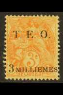 SYRIA 1919 3m On 3c Orange, SG 3 (Yvert 3, €400), Lightly Hinged Mint With Feint Crease Visible From The... - Autres & Non Classés