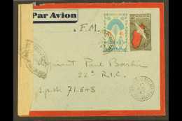 MADAGASCAR 1945 (July 17th) 4.50f Postal Cover, Uprated, Bearing Censor Tape & Addressed To Field Post Office.... - Autres & Non Classés