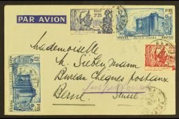 IVORY COAST 1939 (16 Aug) Flown Cover To Switzerland Bearing 1939 Exposition Set Plus 2f25+2f Revolution... - Andere & Zonder Classificatie