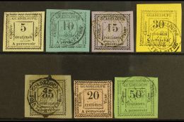 GUADELOUPE POSTAGE DUES 1884 Set Complete, Yv 6-12, Fine To Very Fine Used. (7 Stamps) For More Images, Please... - Other & Unclassified