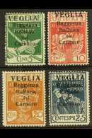 VEGLIA 1920 Large Overprint Set, Sass 1/4, Very Fine Mint. 2012 Sorani Colour Photo Cert. Scarce, Cat €2400... - Fiume