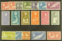 1963-70 Antarctic Animal Definitive Set Plus ½d Perf & Wmk Variants, SG 1/17, Only £1 Blue VLHM,... - Falklandeilanden